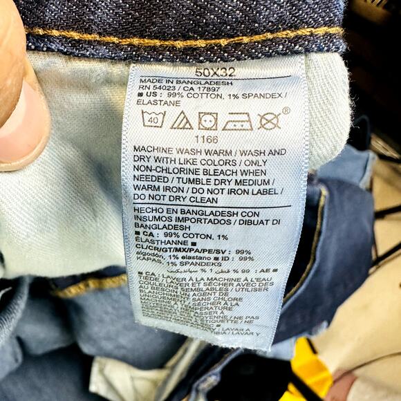 Old Navy Mens Jeans Sz 50x32 Slim Leg Dark Wash Denim Pockets Stretch Pockets - Picture 8 of 8